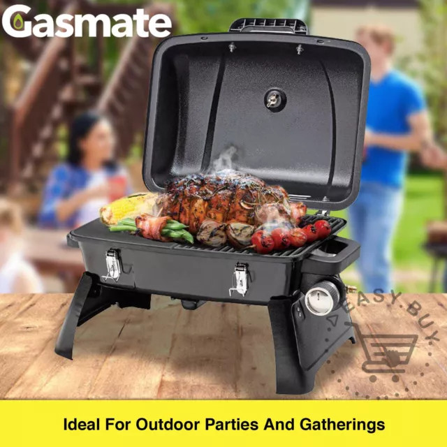 Gas BBQ Grill Portable Gasmate LPG Outdoor Camping Cooking Plate Picnic Caravan 3