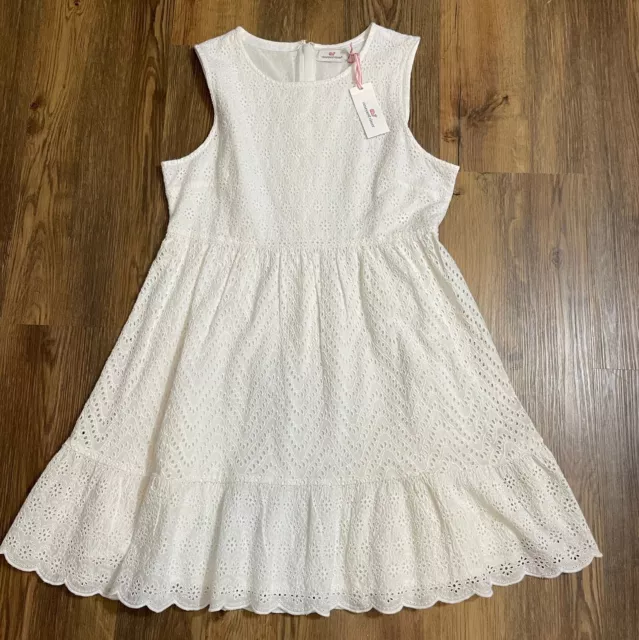 NWT Vineyard Vines Eyelet Dress White 14 $168