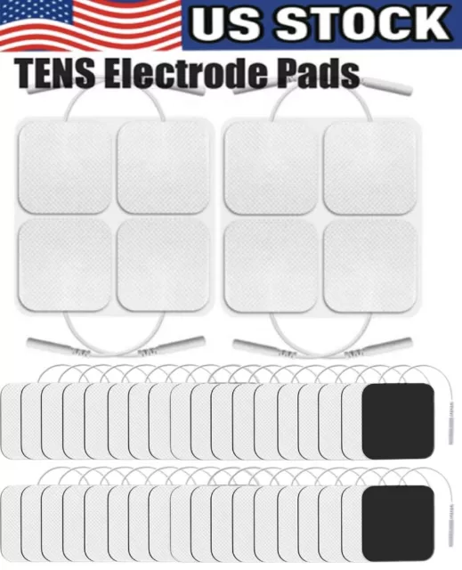 40 TENS Electrode Pads EMS Replacement Unit 7000 3000 2x2 Muscle Stimulator BULK