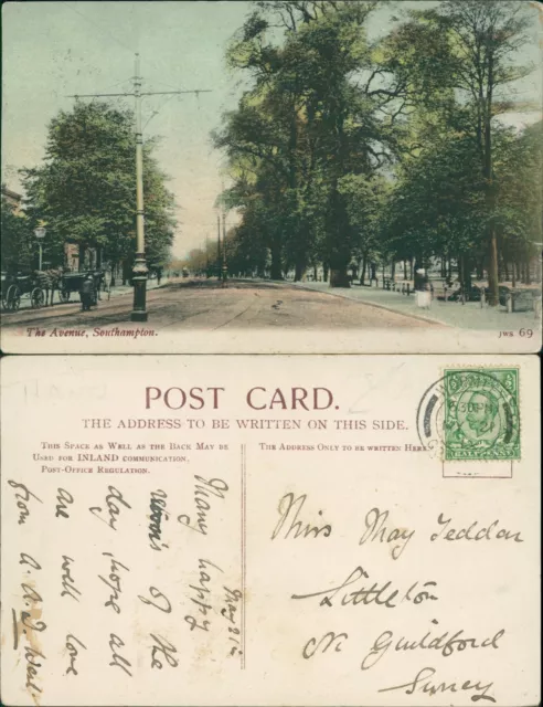 Southampton Avenue J Welch & Sons Gb 1912 Wormley Cancel