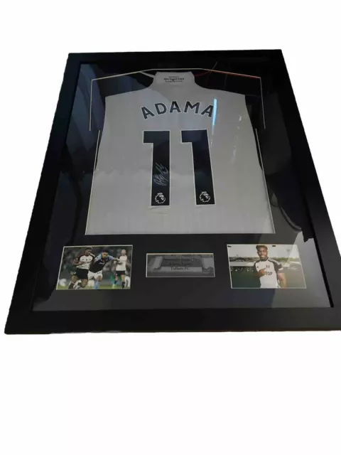 Adama Traore Signed Fulham Football Shirt Framed With COA