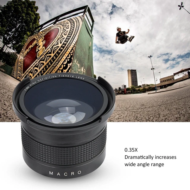 Objectif Fisheye (oeil De Poisson) Et Macro Polaroid 0.42x - Vissable Sur Objectifs 52mm Ou 58mm