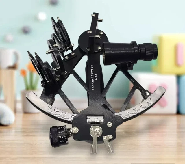 Sextant Nautique Tamaya 1917 Aluminium Massif 22,9 Cm - Modèle Fonctionnel