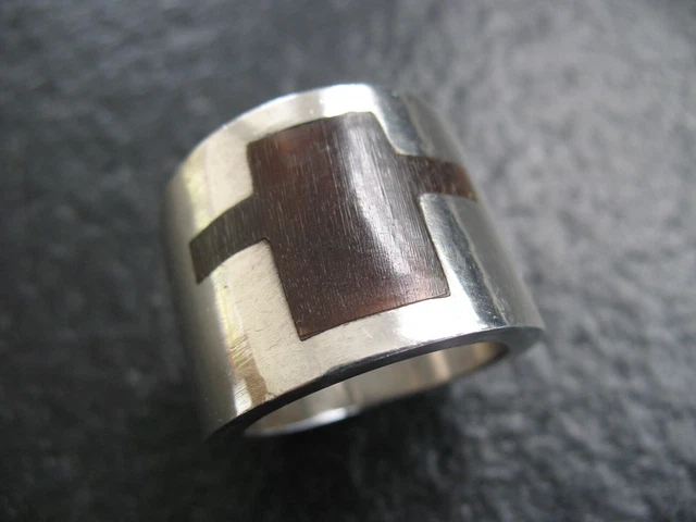 Ring Silber 925 Handarbeit Sehr groß und massiv 60 Gramm Ringgröße 72