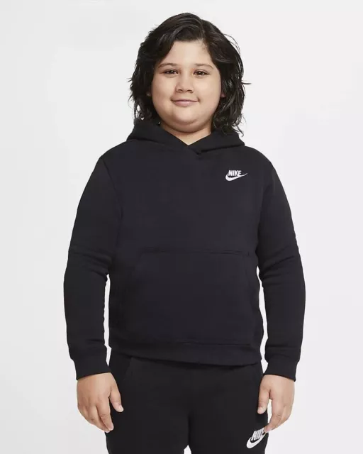 Little Boys Black Nike Hoodie Size Large DA5114-010