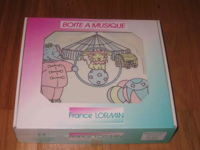 Boite à musique pour chambre d’enfant France Lormin / Sauthon neuve