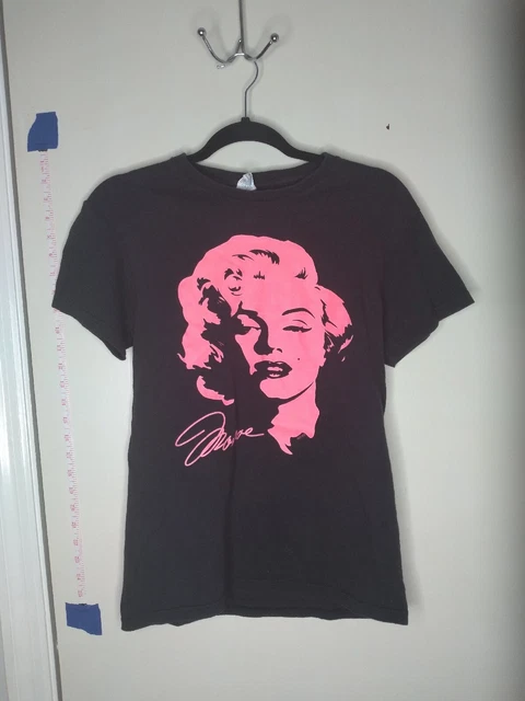 Marilyn Monroe Pop Art Pink And Black Shirt Size S