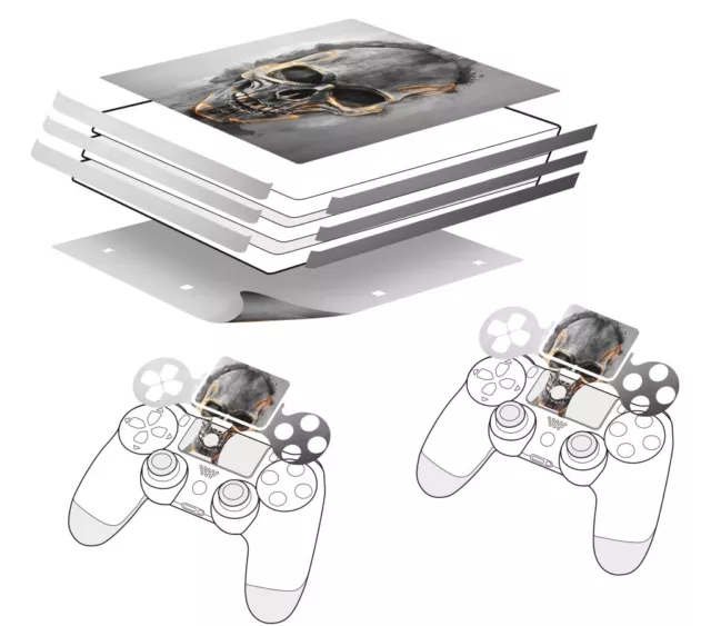 Speedlink Design-Skin Crâne Film Autocollants Sticker Vinyle pour Sony PS4 Pro 2