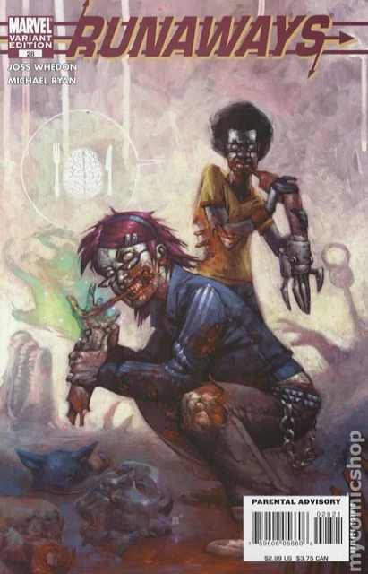 Runaways #28B Klein Zombie Variant VG 2007 Stock Image Low Grade