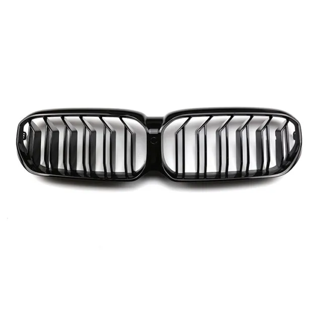 Double Line Gloss Black Front Grill Center Grille For 20-22 BMW 5 Series G30 G38