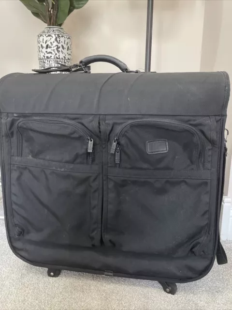TUMI Black Garment Bag Rolling Wardrobe Wheeled Luggage Made in USA : 24x24x11