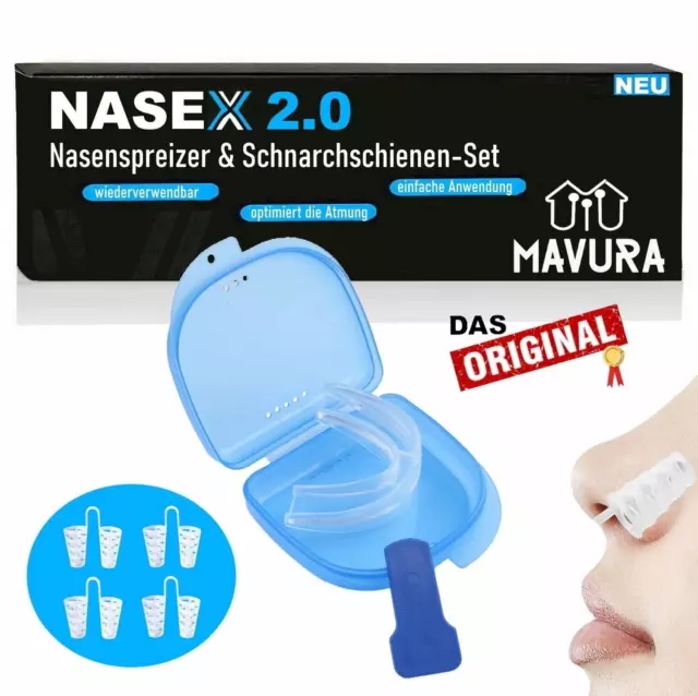 NASEX2.0 Premium Nasenspreizer & Schnarchschiene Set Schnarchen Sport Fitness