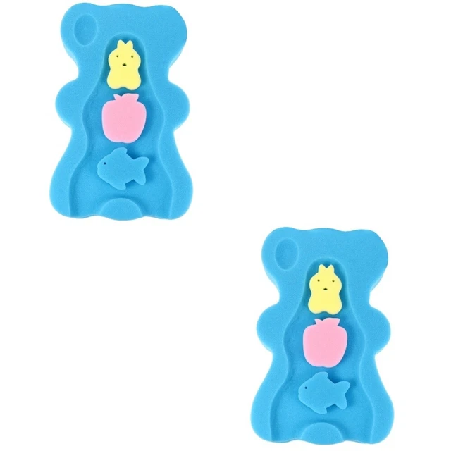 2 PCS Baby Bath Mat Sponge Soft Infant Bath Mat Shower Rack Baby Newborn