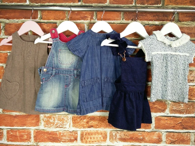 BABY GIRL BUNDLE AGE 3-6 MONTHS NEXT M&S etc DRESS TOP PRETTY SUMMER DENIM 68CM