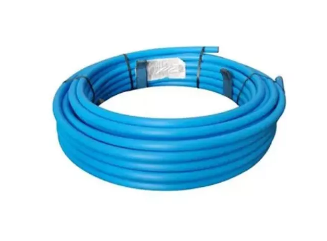 25 mm x 100 m Coil Blue MDPE Cold Water Mains Supply Pipe