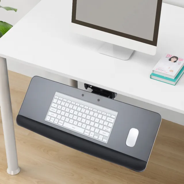 Pull Out Under Desk Keyboard Tray Keyboard Mouse Holder Stand for Home Work
