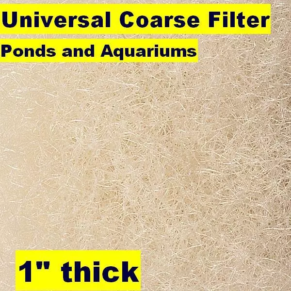 Universal 28" x 10 ft Coarse Filter Media-1" Thk-Bulk Mat-fish pond/aquaculture