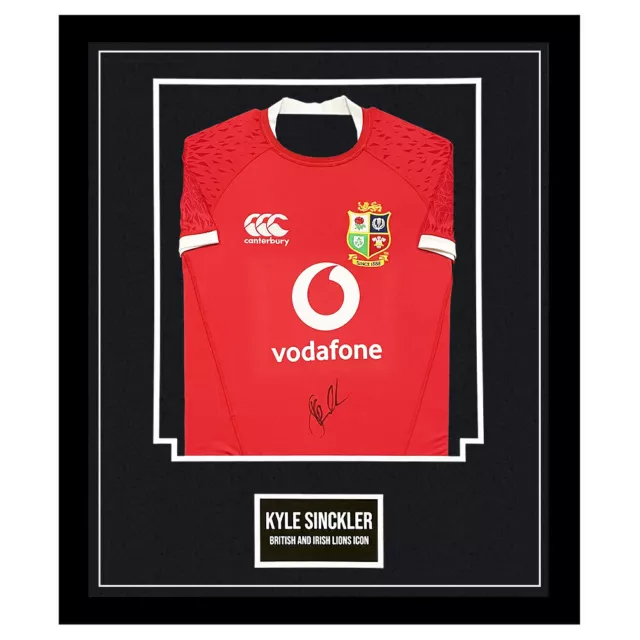 Signed Kyle Sinckler Jersey Framed - British & Irish Lions Icon Shirt +COA