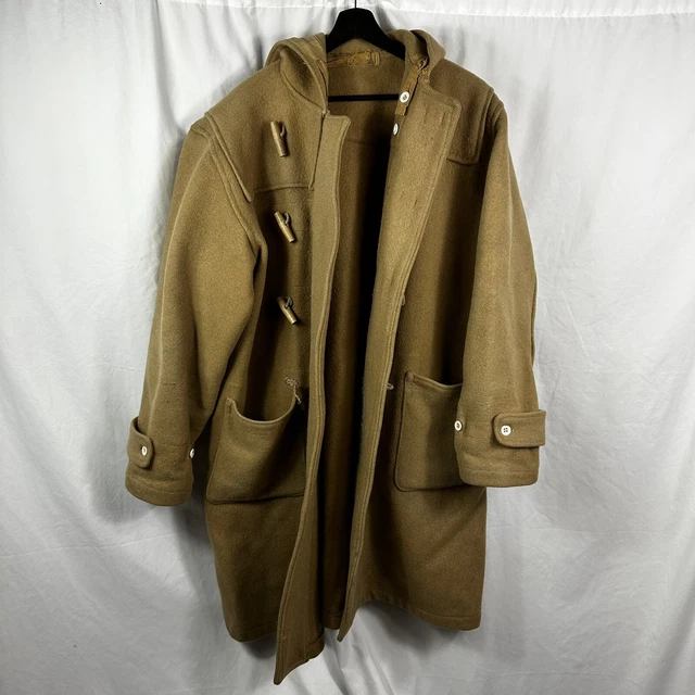 BRITISH MILITARY ARMY Wool Duffle Coat Heavy Post WWII Issue XLarge £