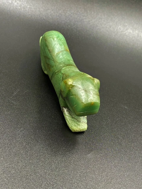 Old Antique Aventurine Jade Tiger Figure Bead Pendant Ancient Pyu Culture Burma 4