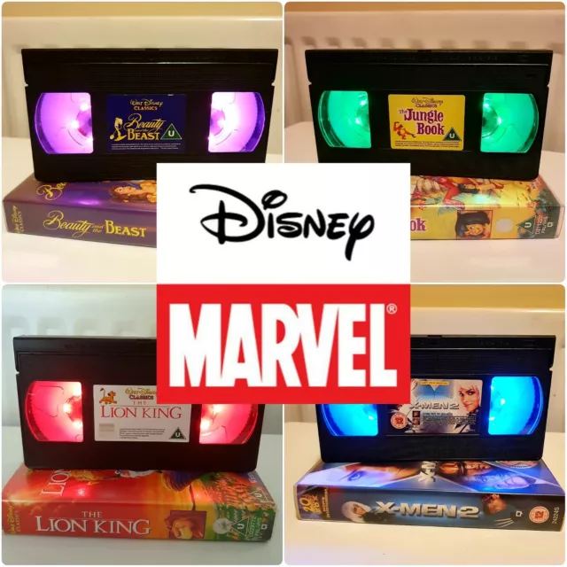 Disney and Marvel LED VHS Video Tape Lamp Birthday Gift Retro Halloween Light