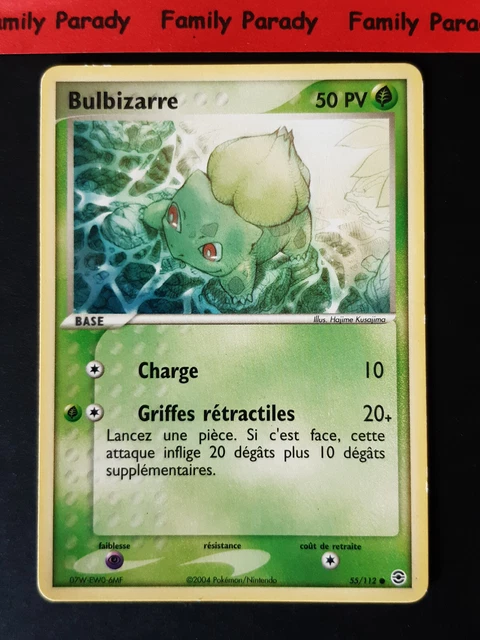 Bulbizarre 55/112 Ex Red Fire Green Sheet Card Pokemon French