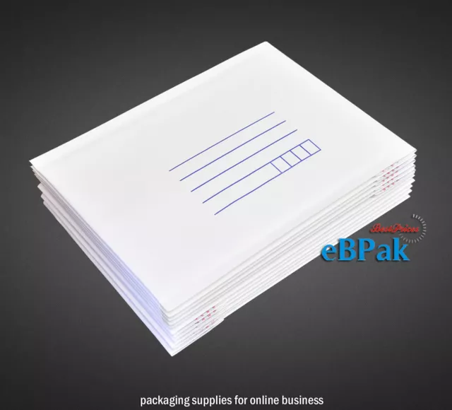 100x Padded Bag 00 White 100mm x 180mm Bubble Mailer Envelope 2