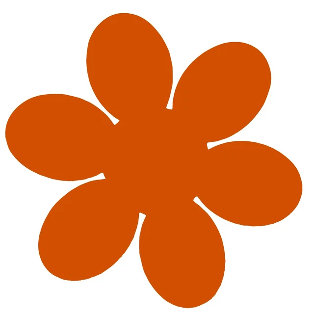 Air Cooled VW Magnetic Flower Orange 7.75 inch Diameter