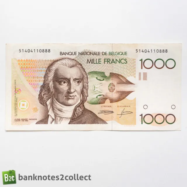 BELGIUM: 1 x 1,000 Belgian Franc Banknote.