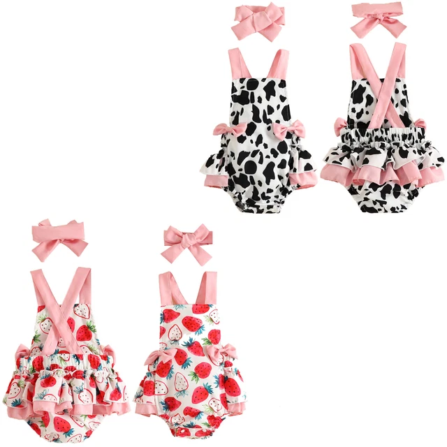 Newborn Infant Boy Girl Kids Cotton Romper Jumpsuit Bodysuit Clothes Outfit Set