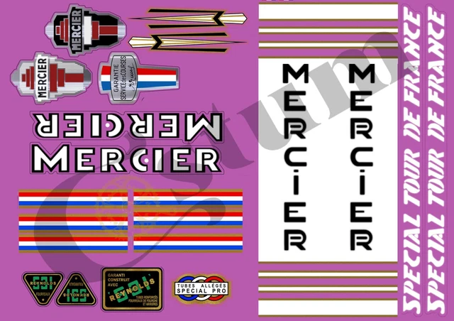 Autocollants Décalcomanies Mercier Pour Vélo - Fabrication Française - Lot MERC307