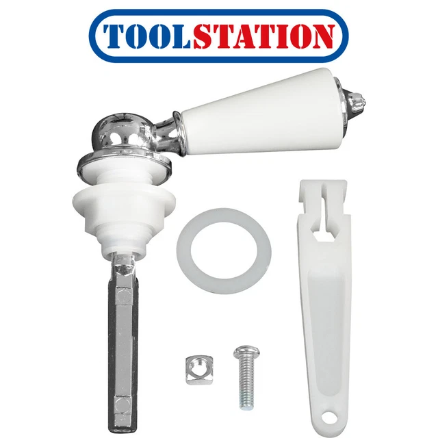 Fluidmaster Chrome & Ceramic Toilet Cistern Lever