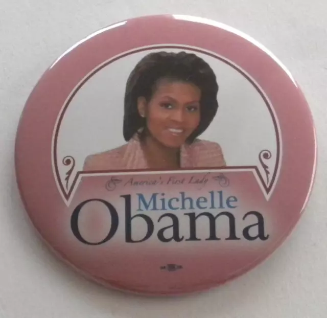 Raro Ufficiale Michelle Obama America's Primo Lady Pinback Bottone