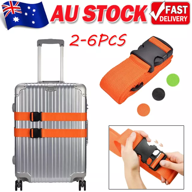 UP 6X Luggage Strap Code Password Travel Suitcase Secure Lock Safe Packing Belt