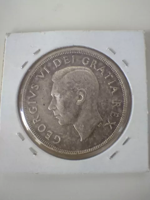 1952 Canadian Silver Dollar .800 Fine Silver