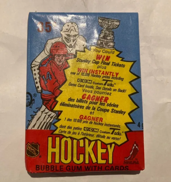 1984-85 O-Pee-Chee Hockey Wax Pack Unopened Canadian Version Of Topps