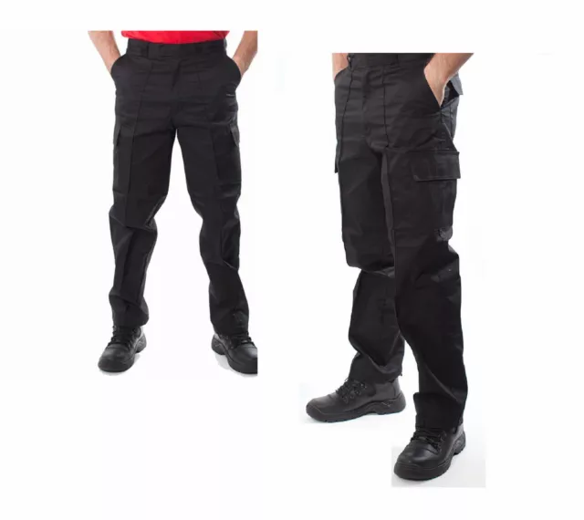 Herren Cargohose 44-70 schwarz Arbeitshose Montagehose Hose Bundhose Diensthose