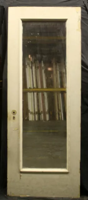 30"x79"x1.75" Antique Vintage Old Solid Wooden Wood Interior Closet Door Mirror