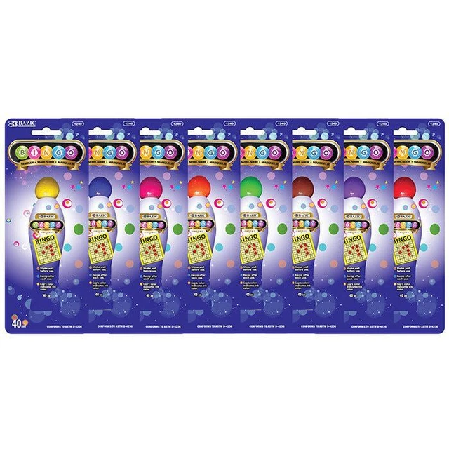 . Case of [144] Bingo Marker - Assorted Color, 40 ml .