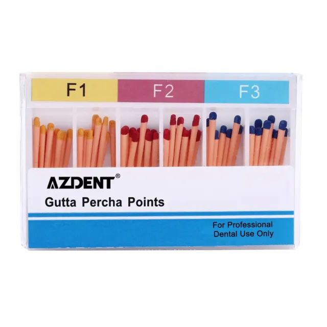 Dental Gutta Percha Points Tips F1-F2-F3 For Universal Dental Use 60Pcs/Box