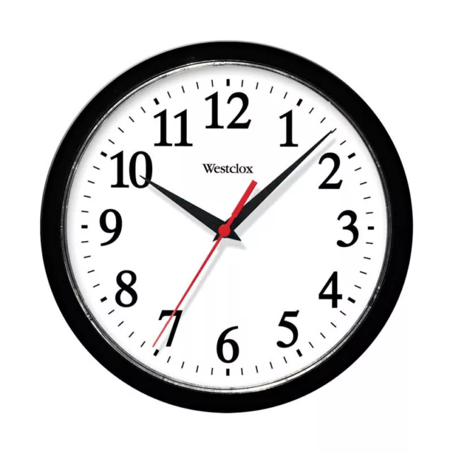 Westclox 461861 Plastic Indoor Classic Analog Wall Clock 10 L x 9 W in. 5 Pack