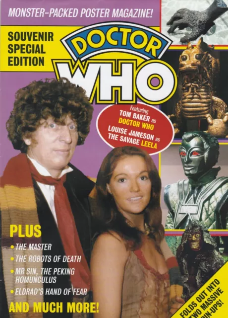 DOCTOR WHO POSTER MAGAZINE Souvenir Special 4th Dr and Leela by PANINI Tom Baker