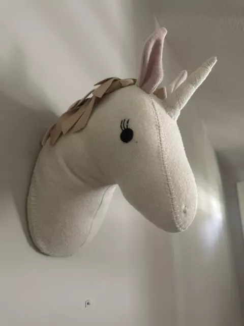 Cabeza de felpa unicornio decoración montaje en pared almohada colgante objetivo DIFÍCIL DE ENCONTRAR AGOTADO