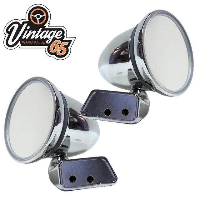 CLASSIC AUSTIN MINI Retro Bullet Domed Custom Fit Chrome Door Mirror