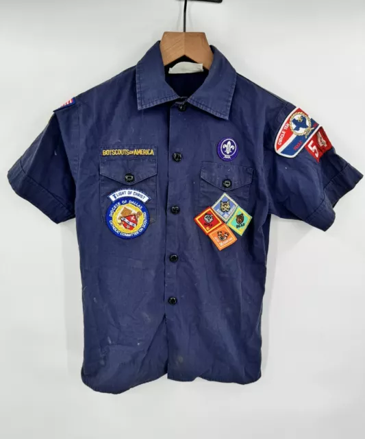 Boy Scouts of America Cub Scout Uniform Youth Shirt USA Blue Size Medium