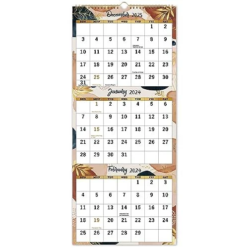 2024 WALL CALENDAR 3Month Wall Calendar 2024, Dec 2023 Jan 2025