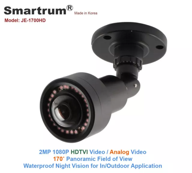 170˚ Panoramic Fisheye Outdoor IR Bullet Camera/2.4MP/1080P HD-TVI/CVBS Video