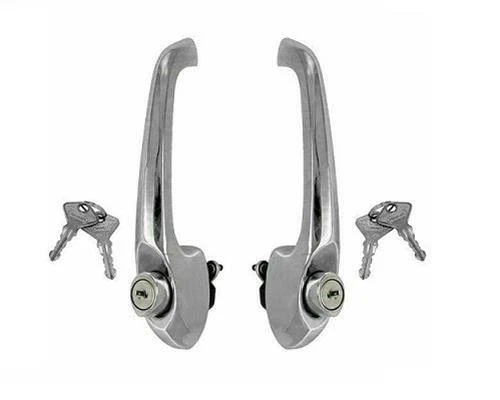 Pair Handles Bilateral Chrome with Key Fiat 500 F-N-R 4135235