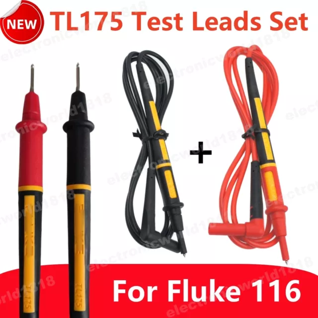 TL175 TwistGuard Silicone Test Leads Set For Fluke 116 HVAC Multimeter Kit New