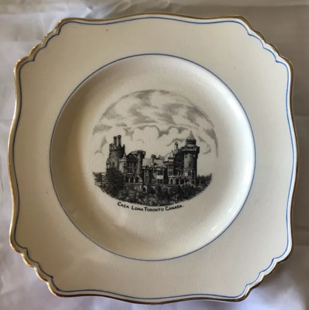 RARE Vintage Royal Winton Grimwades Plate  Casa Loma Toronto Canada